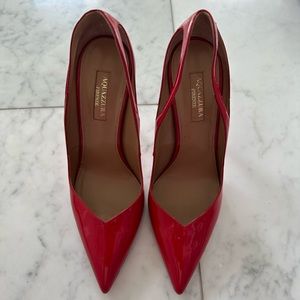 VGUC Aquazzura red patent pumps